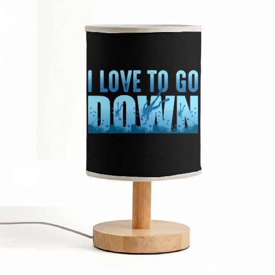 I Love to go Scuba Diving Diver Dad Boyfriend Gift Fabric Lamps