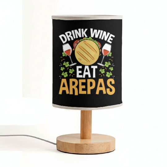 Arepas Lover Wine Drinking Hispanic Heritage Month Fabric Lamps