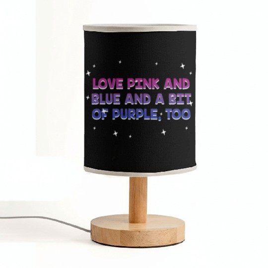 Pink Blue and a Bit of Purple Bisexual LGBTQ Bi Fabric Lamps