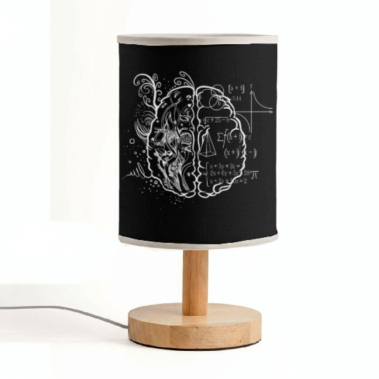 Art Teacher Brain, Math Teacher Fabric Lamps