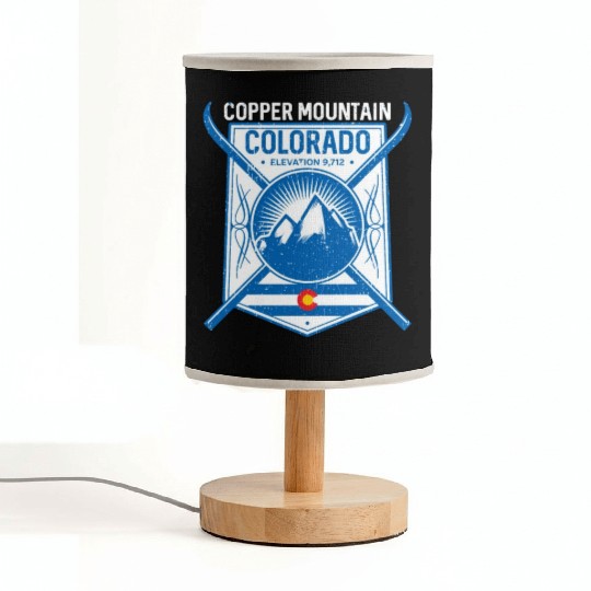 Copper Mountain Colorado Ski Mountains Fabric Lamps