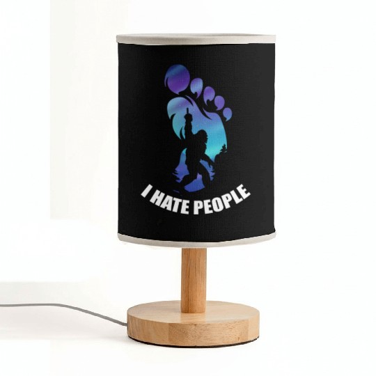 Bigfoot I Hate People Funny Big Foot Sasquatch Fabric Lamps