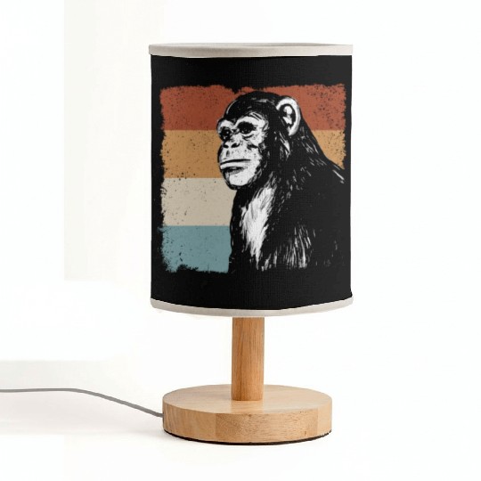 Monkey Chimpanzee Orangutan Monkey - Retro Monkey Fabric Lamps