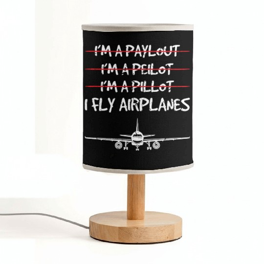 Funny Commercial Airplane Pilots Fabric Lamps