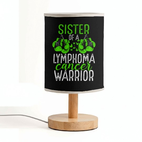 Sister Lymphoma Cancer Awareness Sibling Twin Fabric Lamps