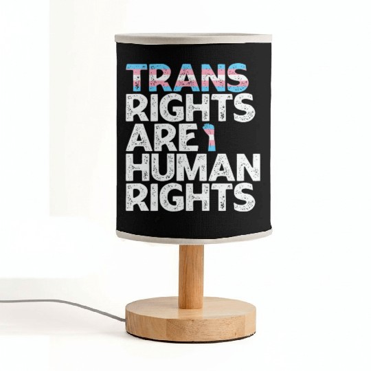 LBGT Flag Gay Pride Trans rights are human rights Fabric Lamps