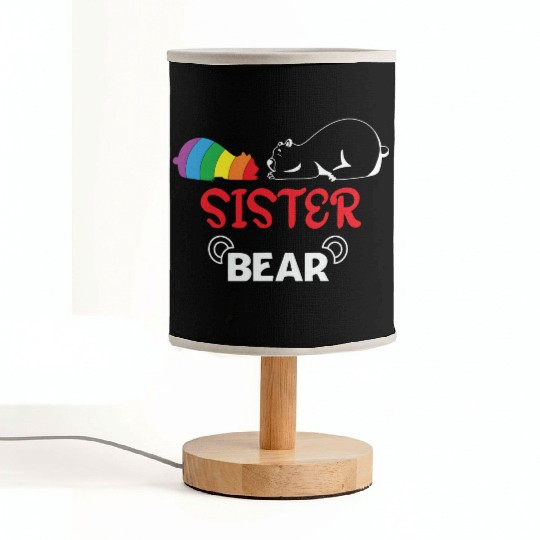 LBGT Flag Gay Pride Human Sister Bear Fabric Lamps