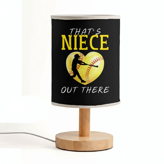 That s My Niece Out There Softball Fabric Lamps