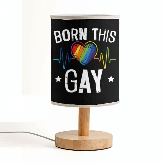 Born This Gay Rainbow Pride Month LGBTQ Gay Pride Fabric Lamps
