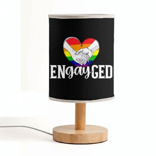 Engayged Rainbow Pride Month LGBTQ Gay Pride Fabric Lamps