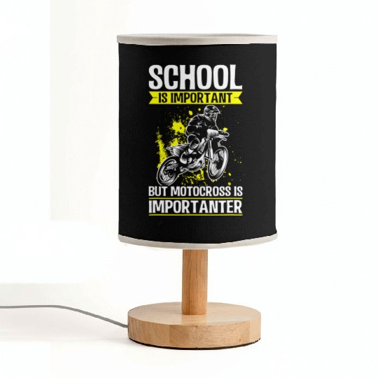 School is Important, but Motocross is Importanter Fabric Lamps