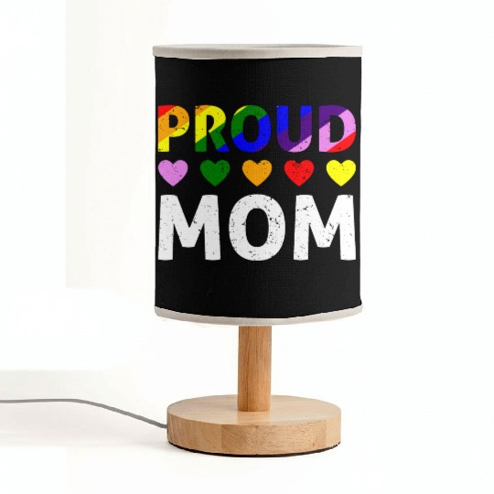 Proud Mom Gay Lesbian LGBTQ Pride Rainbow Mothers Fabric Lamps
