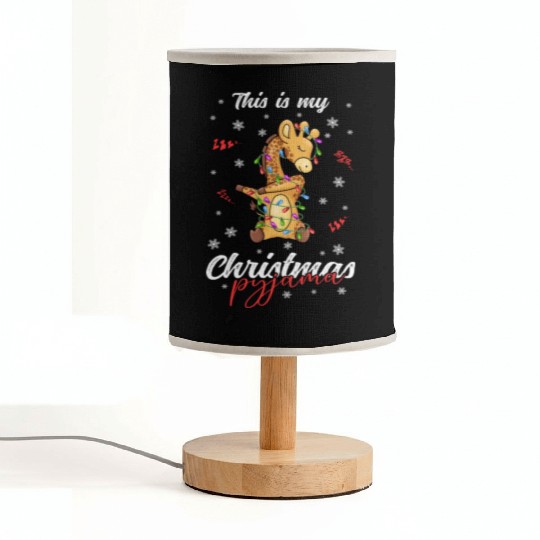 Winter Christmas Pyjama Giraffe Fabric Lamps