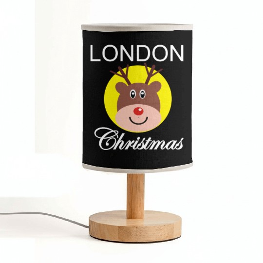 London Christmas Rudolf Face Fabric Lamps