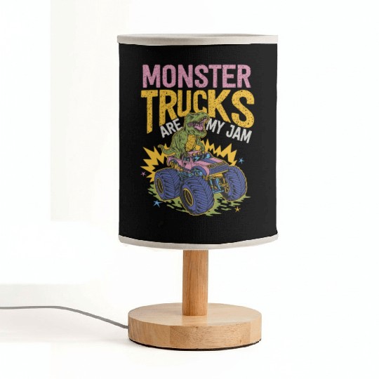 Monster Trucks Are My Jam Vintage Retro Fabric Lamps