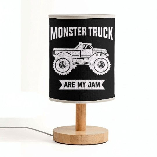 Monster Trucks Are My Jam Vintage Retro Fabric Lamps