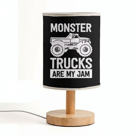 Monster Trucks Are My Jam Vintage Retro Fabric Lamps