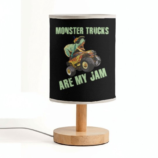 Monster Trucks Are My Jam Vintage Retro Fabric Lamps