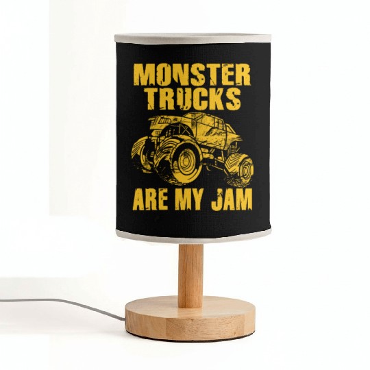 Monster Trucks Are My Jam Vintage Retro Fabric Lamps