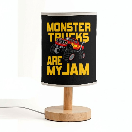 Monster Trucks Are My Jam Vintage Retro Fabric Lamps
