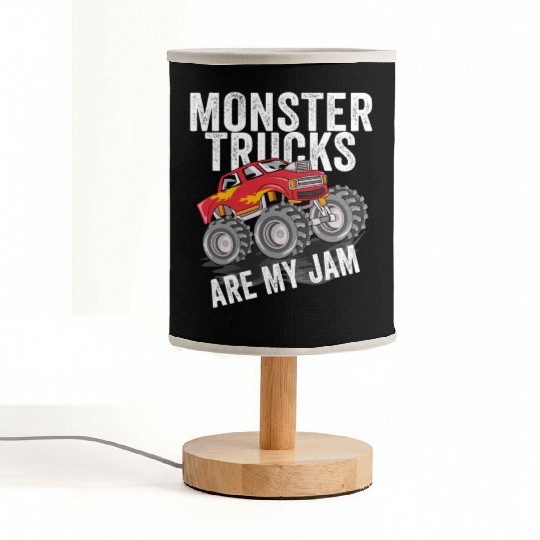 Monster Trucks Are My Jam Vintage Retro Fabric Lamps