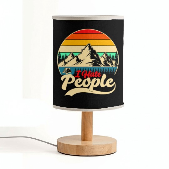 I Hate People Hiking Camping Fabric Lamps