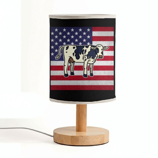 Cow Farming Dairy Farmer Fabric Lamps