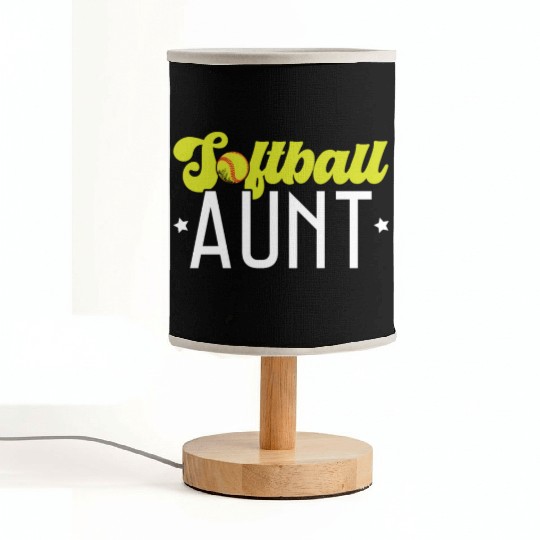 Softball Aunt Softball Player Pitcher Catcher Fabric Lamps