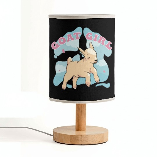 Goat Girl Goat Lover Fabric Lamps