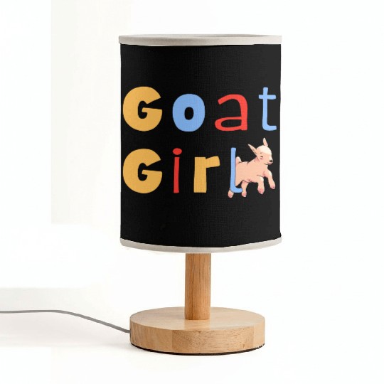 Goat Girl Goat Lover Fabric Lamps