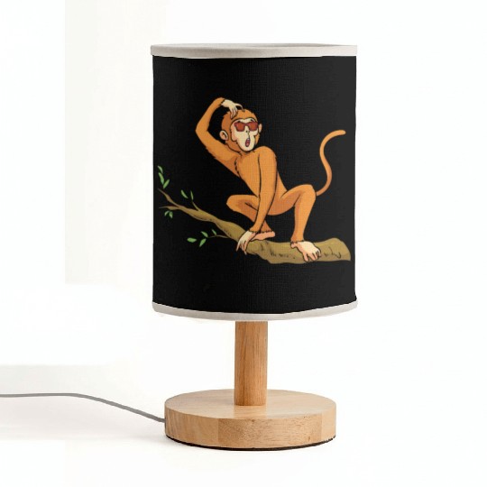 Funny Orangutan Monkey Chimpanzee Monkey - Funny M Fabric Lamps