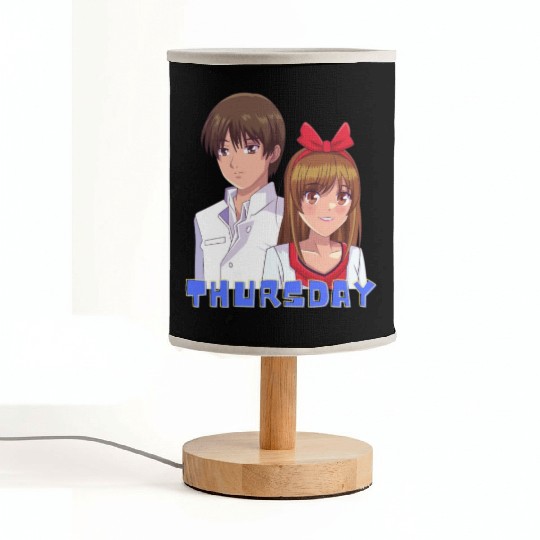 Anime Boy and Girl Day of The Week Thursday Fabric Lamps