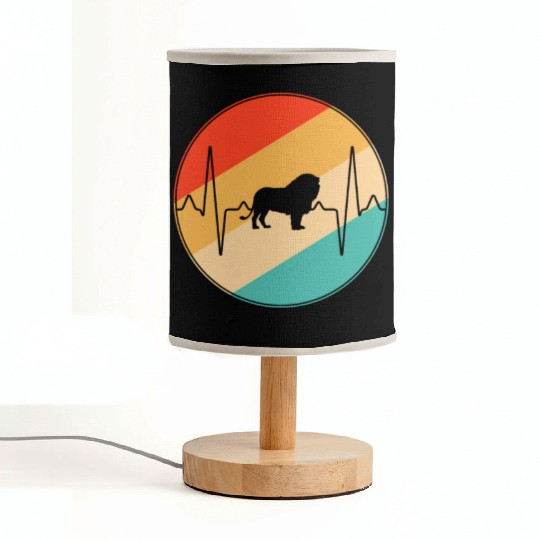 lion retro heartbeat Fabric Lamps