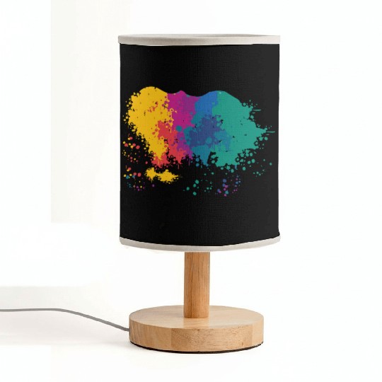 Color blob splash paint painter gift colorful spot Fabric Lamps
