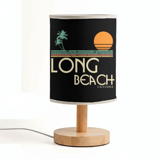 Vintage Long Beach California Fabric Lamps