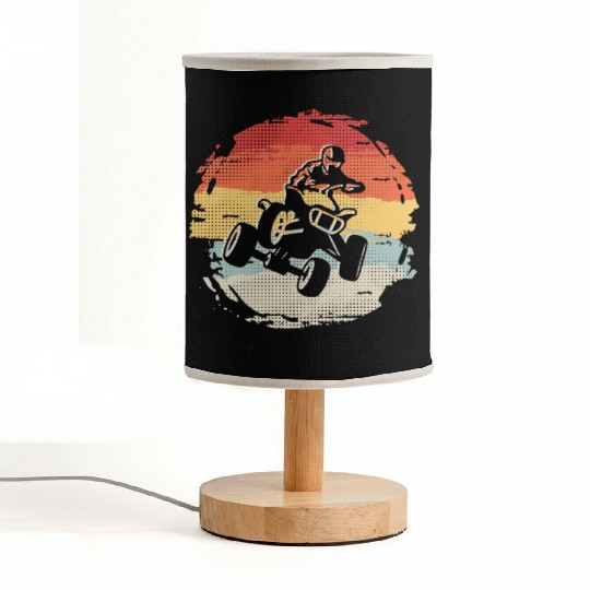 ATV Bike Vintage Motocross 4 wheeler Quad Fabric Lamps