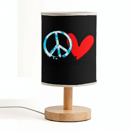 Peace Love Math Teacher Funny Back To School Fabric Lamps