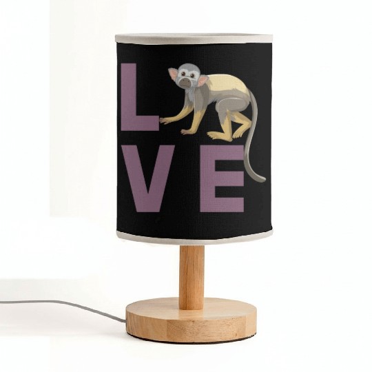 Squirrel monkey love Fabric Lamps