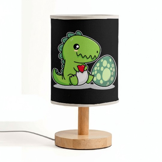 Big sister cute dino siblings boy girl heart love Fabric Lamps