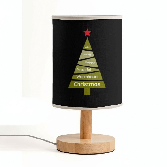 Minimalist Lime Green Christmas Pine Fabric Lamps