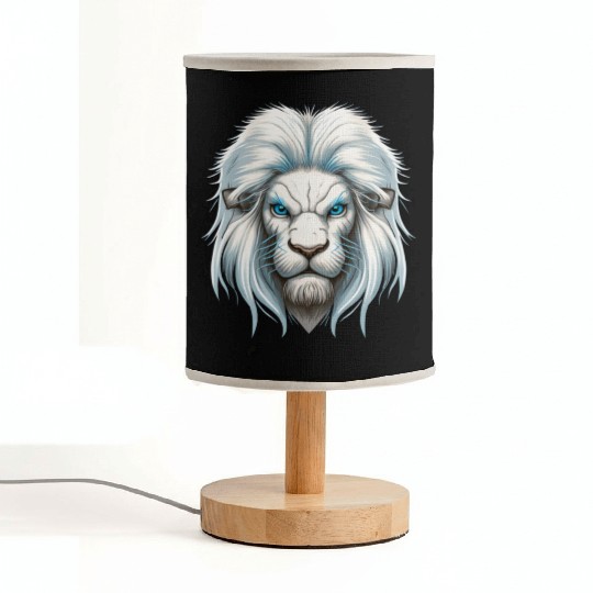 Lion, White Lion Fabric Lamps