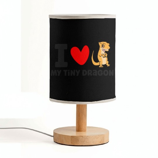 I Love My Tiny Dragon Reptile Pet Crested Gecko Fabric Lamps