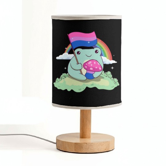 Bisexual Pride Bi Kawaii Frog Mushroom Bisexual Fl Fabric Lamps