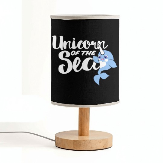 Unicorn of the sea narwhal humor Fabric Lamps