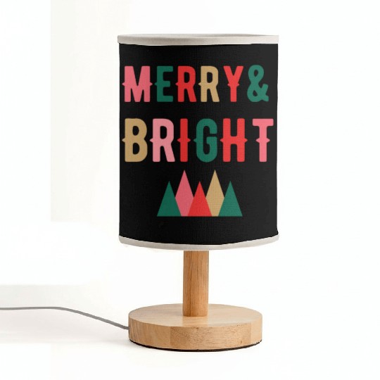 Merry and Bright retro Christmas Fabric Lamps Fabric Lamps