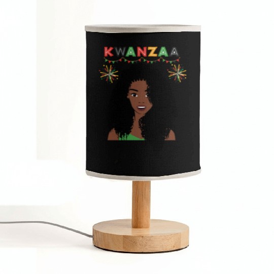 Happy Kwanzaa African Pride Black Woman Fabric Lamps