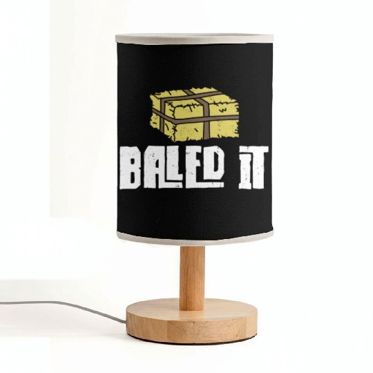 Farming Farmer Hay Bale Pun Fabric Lamps