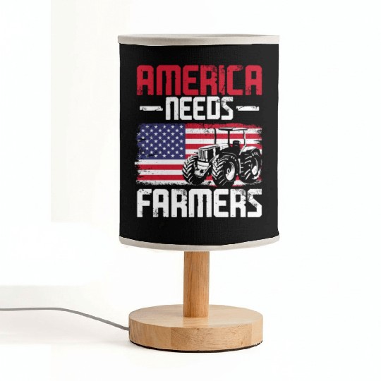 Farming Farmer Vintage Tractor Us Fabric Lamps