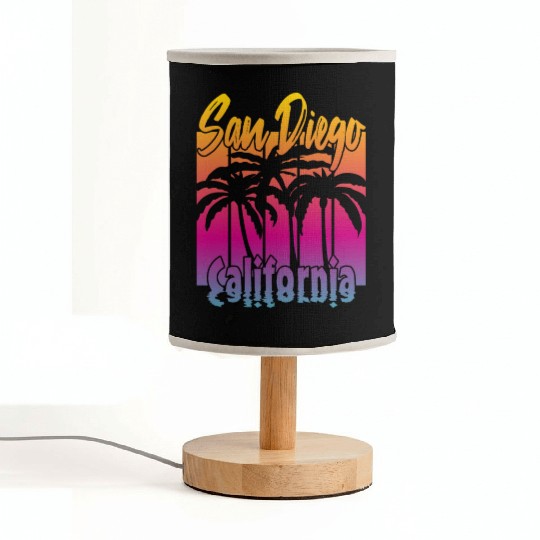 Vintage San Diego California Fabric Lamps