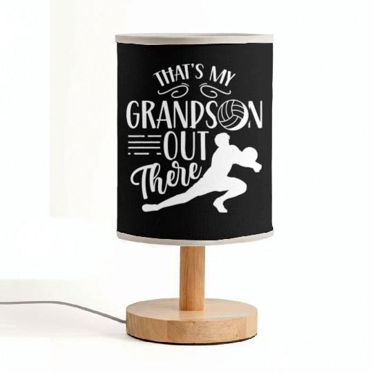 That's My Grandson Out There Volleyball Sports Fabric Lamps